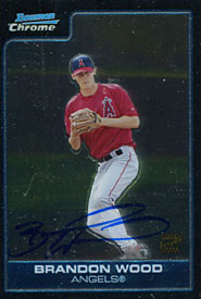 Brandon Wood Autographed / Signed 2006 Topps Bowman BC231 Baseball Chrome Card