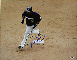 Prince Fielder Autographed / Signed 16x20 Photo (PSA)