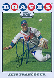 Jeff Francoeur Autographed / Signed 2008 Topps No.381 Baseball Card