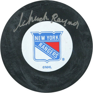 Chuck Raynor Autographed New York Rangers Puck