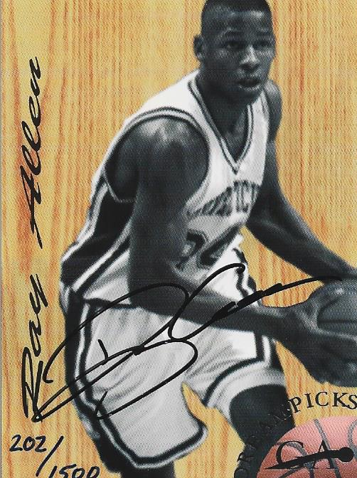 Ray Allen Autographed Dream Picks Card #202/1500