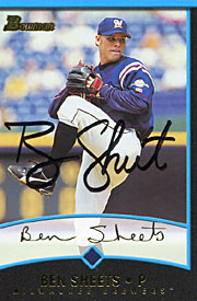 Ben Sheets Autographed / Signed 2001 Topps No.267 Baseball Card