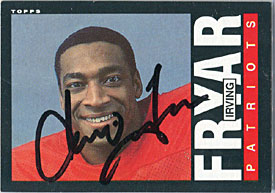 Irving Fryar Autographed/Signed 1985 Topps Rookie Card