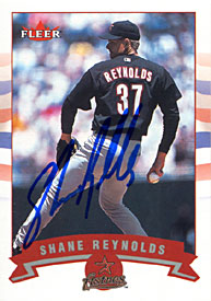 Shane Reynolds Autographed / Signed 2002 Fleer No.382 Houston Astros Baseball Card