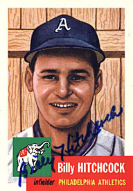 Billy Hitchcock Autographed / Signed 1991 Topps 1953 Reprint Card #17 - Philadelphia Athletics