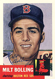 Milt Bolling Autographed / Signed 1991 Topps 1953 Reprint Card #280 - Boston Red Sox