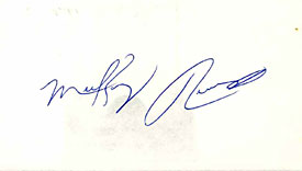Mickey Rivers Autographed / Signed 3x5 Cut
