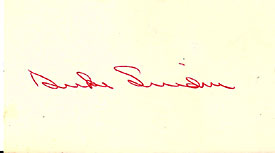 Duke Snider Autographed / Signed 3x5 Card