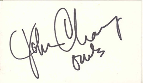 John Chaney Autographed / Signed 3x5 Cut