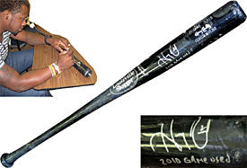 Hanley Ramirez Autographed / Signed 2010 Game Used Louisville Slugger S318 Uncracked Bat