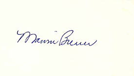 Marvin Breuer Autographed / Signed 3x5 Card