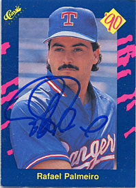 Rafael Palmeiro Autographed/Signed 1990 Classic Card