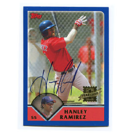 Hanley Ramirez Autographed/Signed 2003 Topps 1st Year Card
