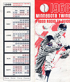 Minnesota Twins Unsigned 1968 Roster / Squedule Baseball Program