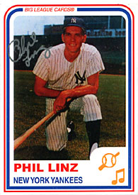 Phil Linz Autographed / Signed 2003 New York Yankees Baseball Card