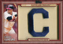 Carlos Santana Unsigned 1916 Cleveland Indians Commemorative Patch Topps Card