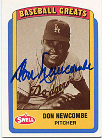 Don Newcombe Autographed/Signed 1990 Swell Card
