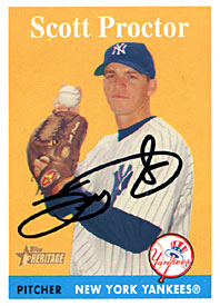 Scott Proctor Autographed / Signed 2007 Topps No.43 New York Yankees Baseball Card