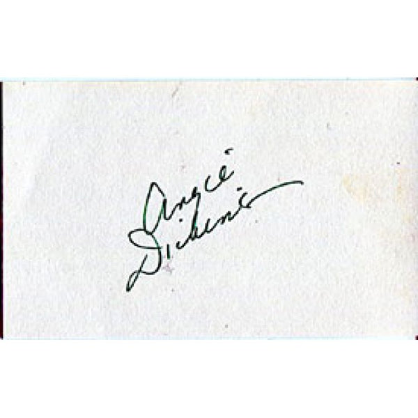 Angie Dickins Autographed/Signed 3x5 Card