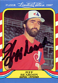 Jeff Reardon Autographed / Signed 1987 Fleer No. 34 of 44 Montreal Expos Baseball Card