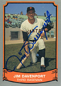 Jim Davenport Autographed / Signed 1989 Pacific No.118 Baseball Card
