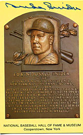 Duke Snider Autograph/Signed Baseball HOF Plaque