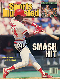 Eric Davis Autographed / Signed Sports Illustrated - May 25 1987