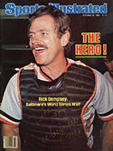 Rick Dempsey Signed Sports Illustrated - October 24 1983