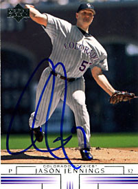 Jason Jennings Autographed / Signed 2002 Upper Deck Baseball Card