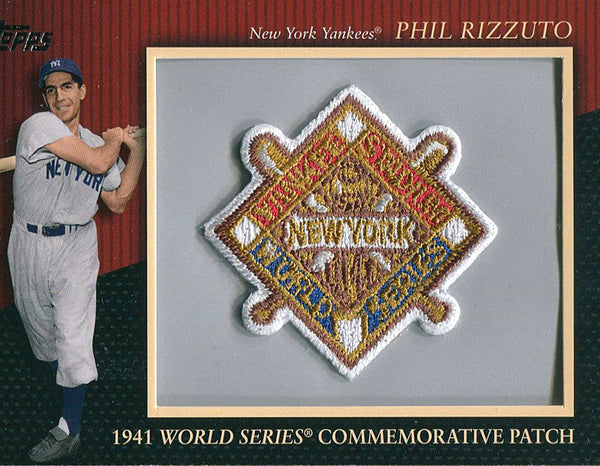 Phil Rizzuto Unsigned 1941 World Series Commemorative Patch Topps Card