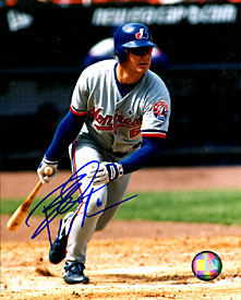Brad Wilkerson Autographed / Signed Hitting 8x10 Photo