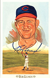 Bob Lemon Autographed / Signed Perez-Steele Postcard - Cleveland Indians