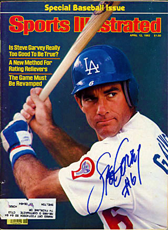 Steve Garvey Autographed/Signed Sports Illustrated April 121982