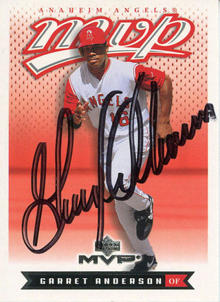 Garret Anderson Autograph/Signed 2003 Upper Deck Card