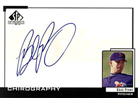 Brad Penny Autographed / Signed 1999 Upper Deck SP Chirography Pre-Rookie Card #BP