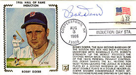 Bobby Doerr Autographed / Signed 1986 Hall of Fame Induction Cache