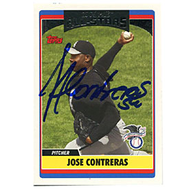 Jose Contreras Autographed/Signed 2006 Topps Card