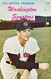 Washington Senators Unsigned 1963 Official Baseball Program