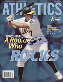 Bobby Crosby Autographed / Signed Magazine of the Oakland Athletics - Sept/Oct 2004