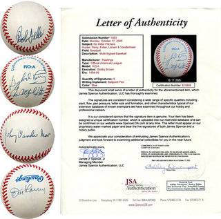 No-Hit Club Autographed / Signed Baseball (JSA)