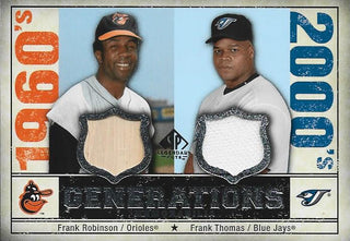 Frank Robinson/ Frank Thomas Upper Deck Bat/ Jersey Card