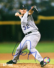 Jason Jennings Autographed / Signed Throwing A Pitch 8x10 Photo