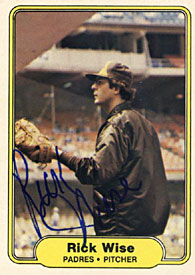 Rick Wise San Diego Padres Autographed / Signed 1982 Fleer #585 Card - San Diego Padres