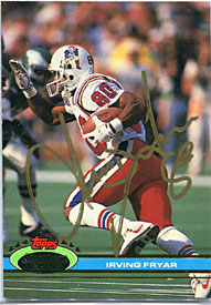 Irving Fryar Autographed/Signed 1991 Topps Card