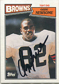 Ozzie Newsome Autographed/Signed 1987 Topps Card