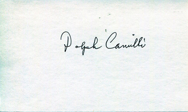 Dolph Camilli Autographed / Signed 3x5 Card