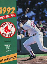 Boston Red Sox Unsigned 1992 Baseball 1st Edition Scorebook