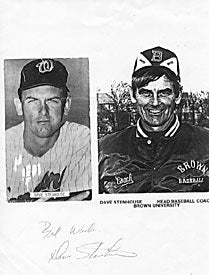 Dave Stenhouse Autographed / Signed Baseball 8x10 Photo
