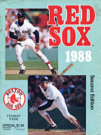 Boston Red Sox Unsigned 1988 Baseball 2nd Edition Scorebook