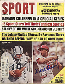Orlando Cepeda Autographed / Signed October 1967 Sport Baseball Magazine